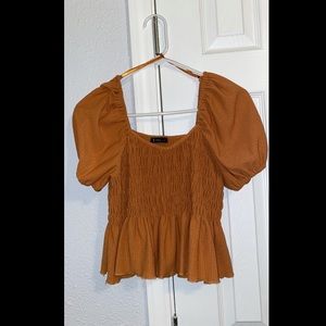 Orange/Rustic Orange Very J Crop Top